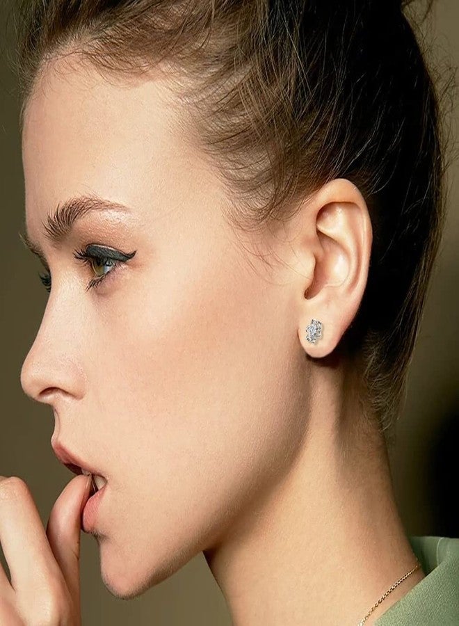 Izpack أقراط غضروفية لطيفة على شكل زهرة، مرصعة بكريستال الزركونيا المكعب، أقراط على شكل زهرة ... - Image 2